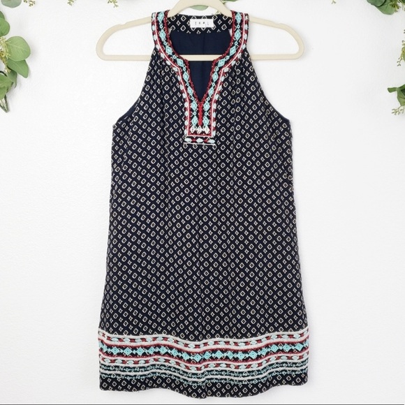thml faye embroidered dress Thml Dresses | Faye Embroidered Dress | Color: Black/Blue | Size: M